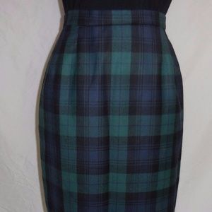 Burberrys' Vintage Tartan Plaid Wool Skirt